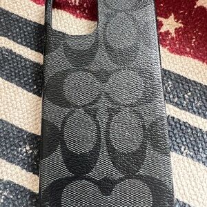 COACH Black Patterned Phone Case  iPhone 14